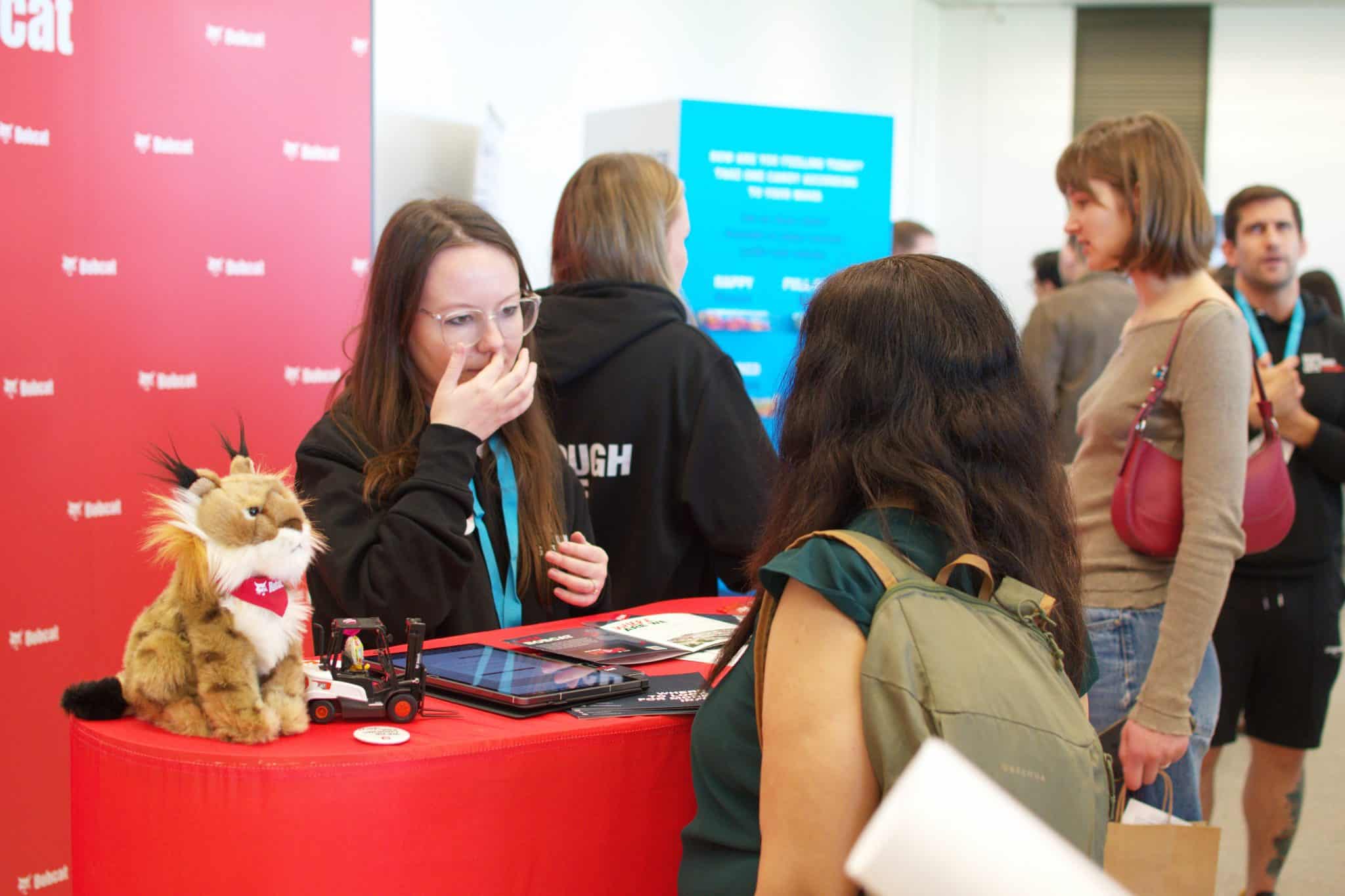 Employer stand at a Jobspin job and relocation fair